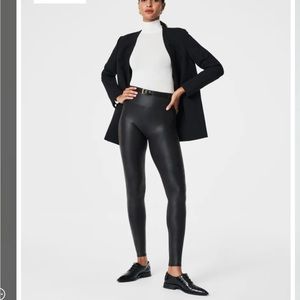 Spanx vegan leather leggings